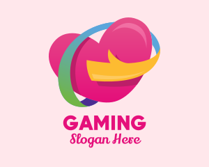 Romantic - Colorful Heart Hug logo design