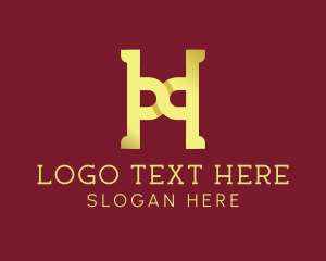 Gold - Elegant Royal Letter H logo design