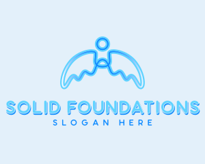 Heavenly - Holistic Angel Wings logo design