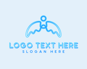 Heavenly - Holistic Angel Wings logo design