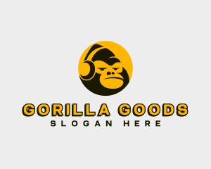 Gorilla Music Headphones logo design