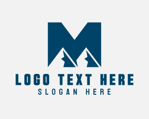 Alp - Mountain Peak Letter M logo design