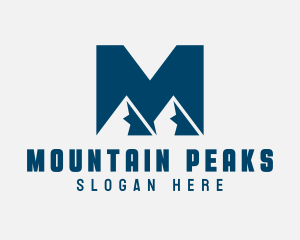 Mountain Peak Letter M logo design