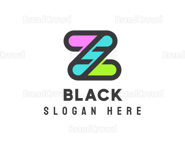 Colorful Tech Letter Z Logo