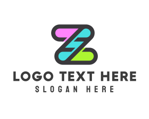 Alphabet - Colorful Tech Letter Z logo design