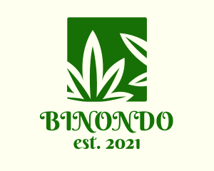 Farmer - Green Cannabis Herb logo design