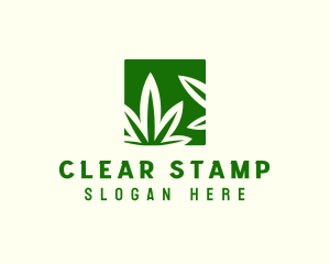 Green Cannabis Herb logo design