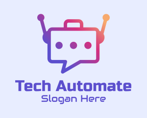 Message Bot Tech  logo design
