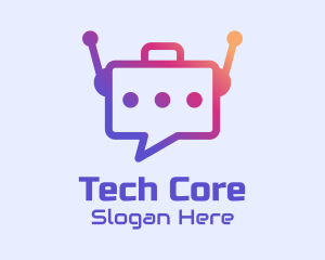 Message Bot Tech  logo design