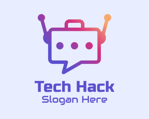 Message Bot Tech  logo design