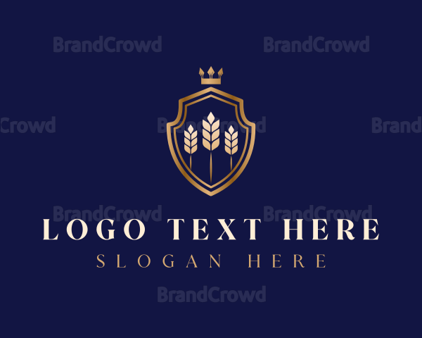 Luxury Wheat Crown Logo