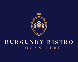 Luxury Wheat Crown logo design