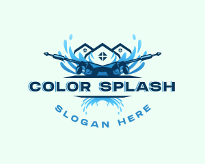 Pressure Wash Roof Cleaning logo design