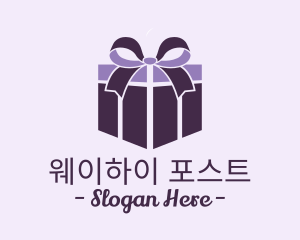 Purple Gift Present logo design