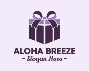 Purple Gift Present logo design