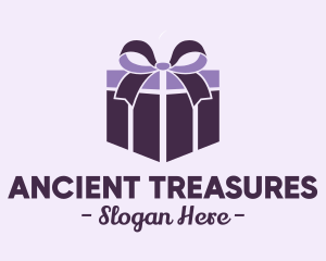 Purple Gift Present logo design