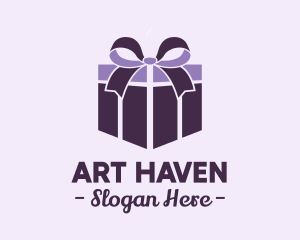 Purple Gift Present logo design