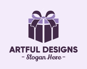 Purple Gift Present logo design