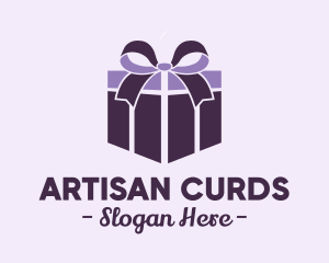 Purple Gift Present logo design