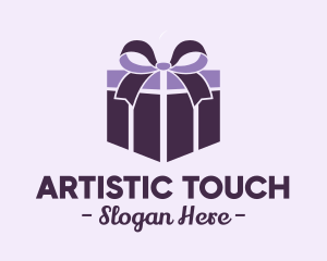 Purple Gift Present logo design