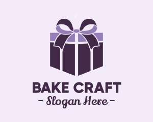 Purple Gift Present logo design