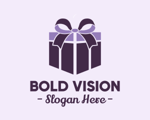 Purple Gift Present logo design