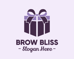 Purple Gift Present logo design