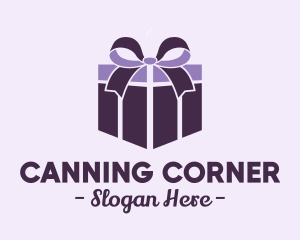 Purple Gift Present logo design