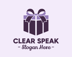 Purple Gift Present logo design