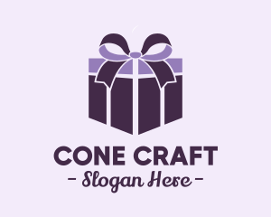 Purple Gift Present logo design