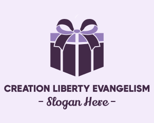 Purple Gift Present logo design