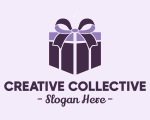 Purple Gift Present logo design