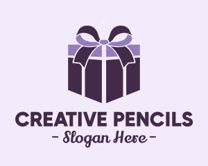 Purple Gift Present logo design