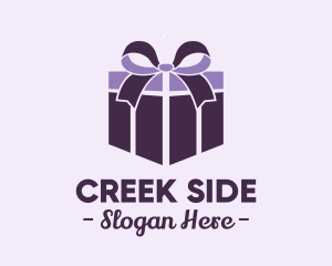 Purple Gift Present logo design