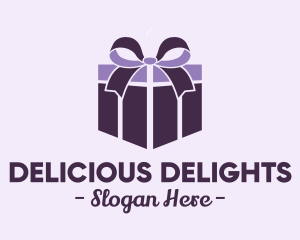 Purple Gift Present logo design