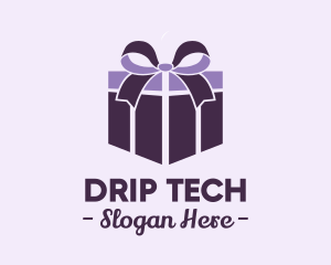 Purple Gift Present logo design