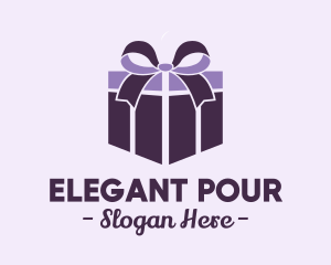 Purple Gift Present logo design