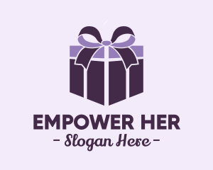 Purple Gift Present logo design