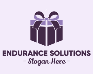 Purple Gift Present logo design