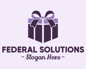 Purple Gift Present logo design