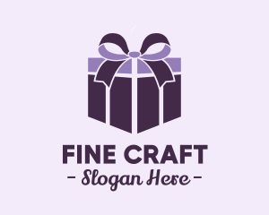 Purple Gift Present logo design