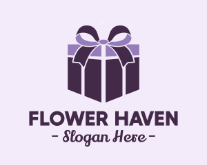 Purple Gift Present logo design