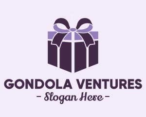 Purple Gift Present logo design