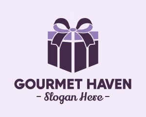 Purple Gift Present logo design