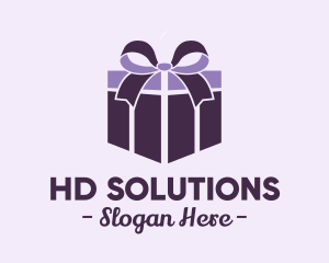 Purple Gift Present logo design