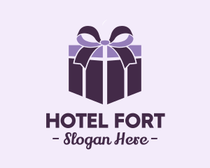 Purple Gift Present logo design