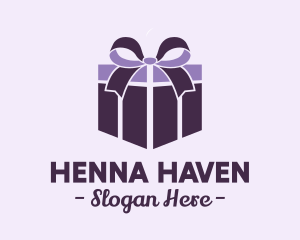 Purple Gift Present logo design