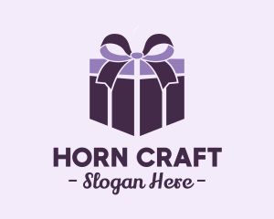 Purple Gift Present logo design