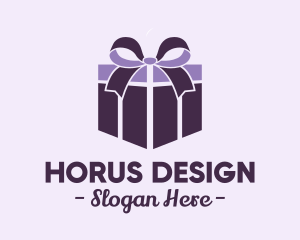 Purple Gift Present logo design