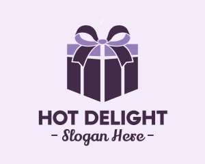 Purple Gift Present logo design